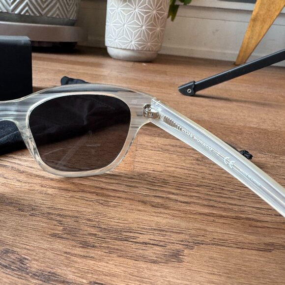 Club Monaco White/Silver Stripe Sunglasses - Picture 4 of 8